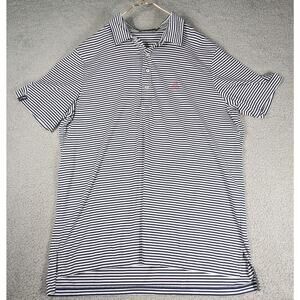 RLX Ralph Lauren Polo Mens Size XL Black White Stripe Golf Shirt